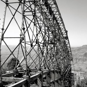 Black and White image of Ethiopia Ropeway