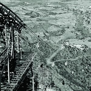 Black and White image of Ethiopia Ropeway