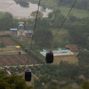 Top view of Hirakud Ropeways